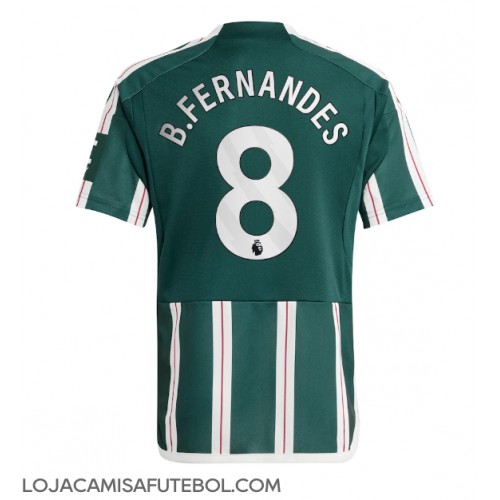 Camisa de Futebol Manchester United Bruno Fernandes #8 Equipamento Secundário 2023-24 Manga Curta